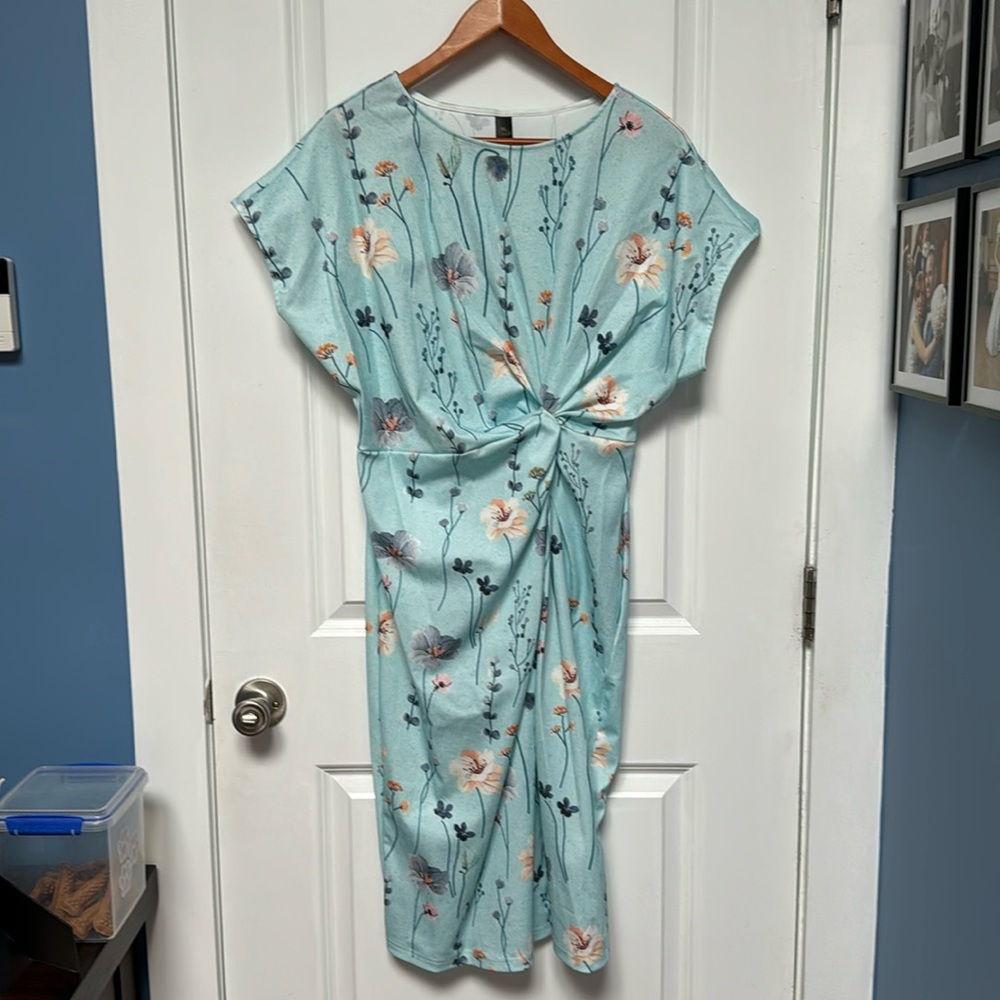 Floral Print Short Sleeve Dress